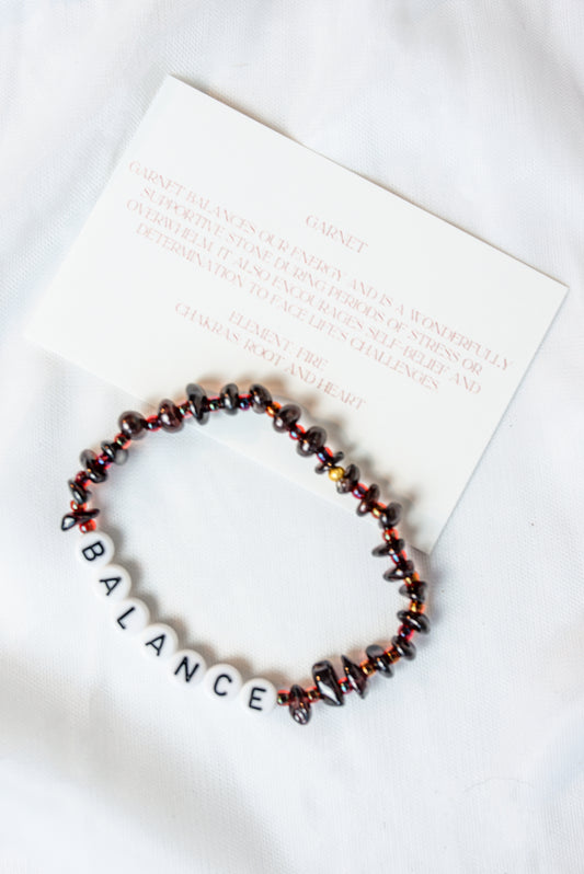 Garnet Balance Bracelet